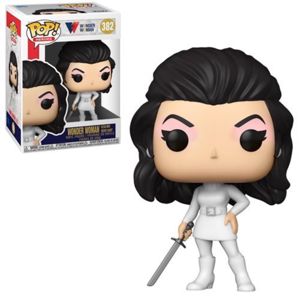 Funko Pop! Wonder Woman Vinyl Figure - Black Hair, White Outfit